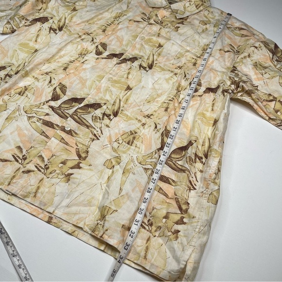 Hawaiian Aloha Shirt Linen Cotton Button Beach Vacation Tropical Summer 5X New - Picture 5 of 13